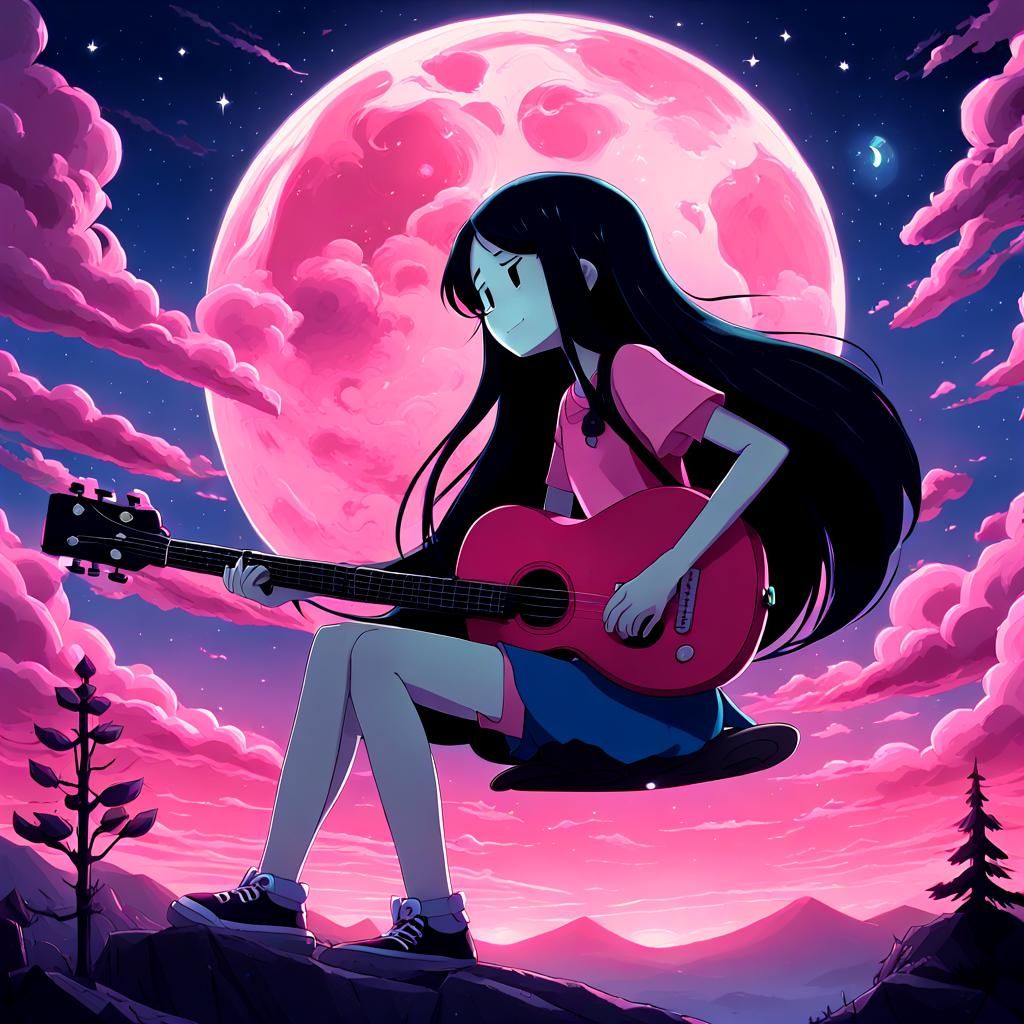 Makoto Shinkai-Inspired Cartoon Duo Under Starry Night Sky