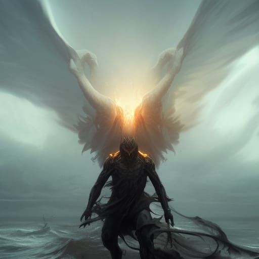 Demonic Ocean Rise: Dark Fantasy Concept Art