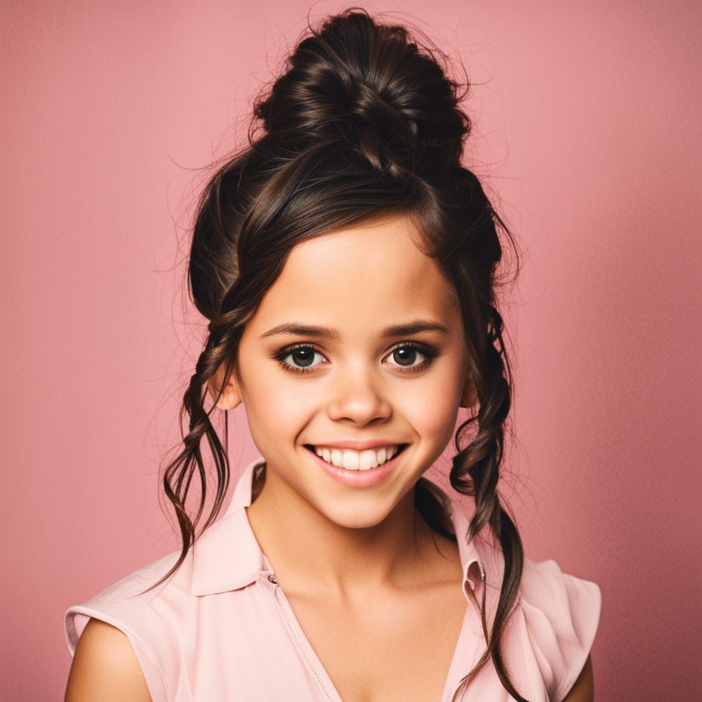 Photorealistic Portrait of Jenna Ortega
