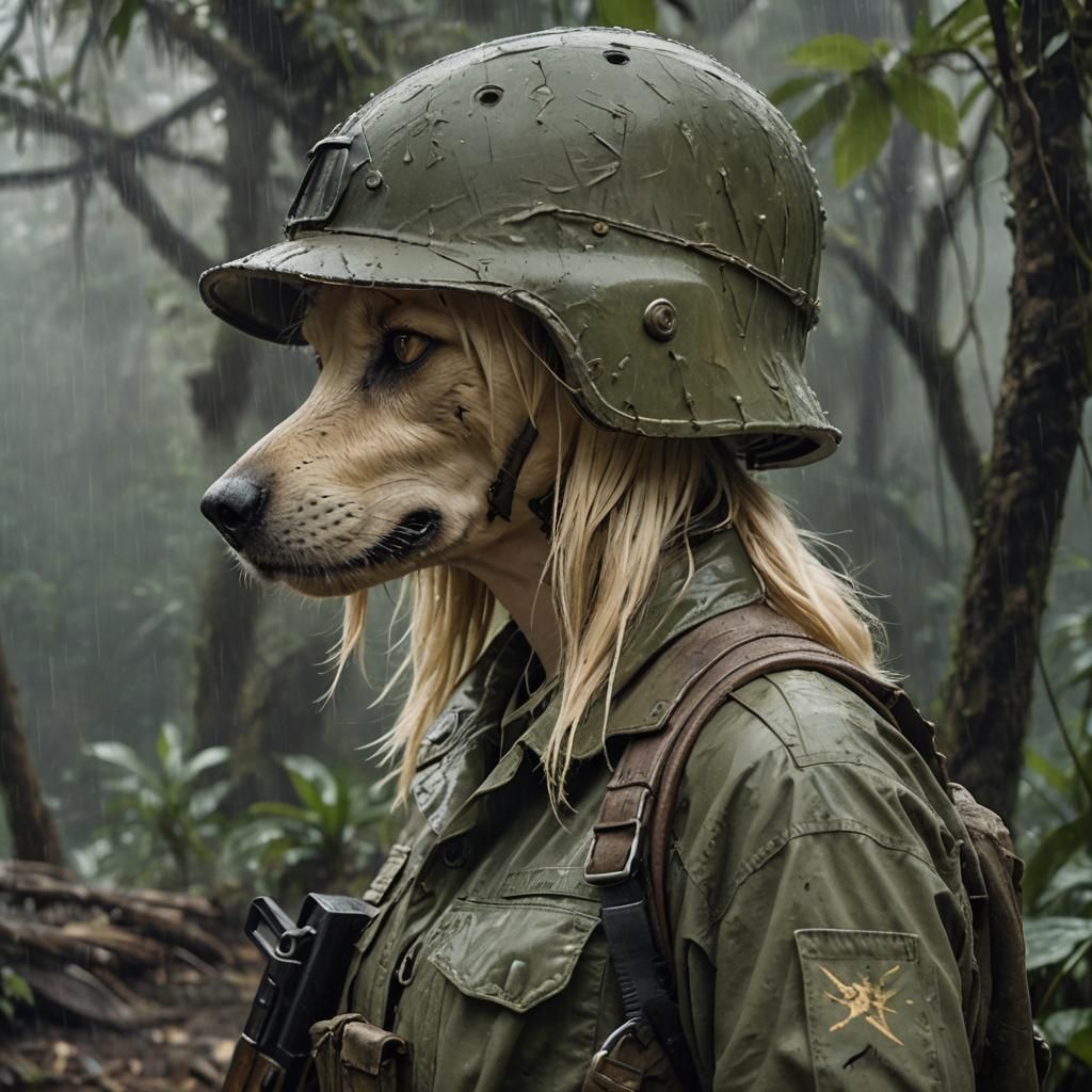 Canine Furry in Vietnam War Jungle Nightmare