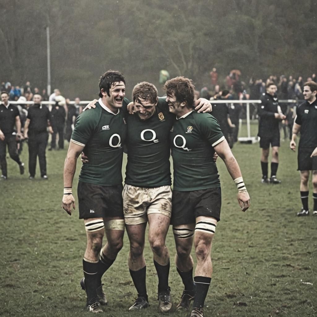 Victorious Rugby Team Celebrates Championship Win