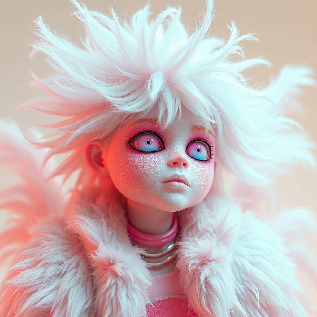 Marshmallow Punk in Dreamlike 3D CGI Style