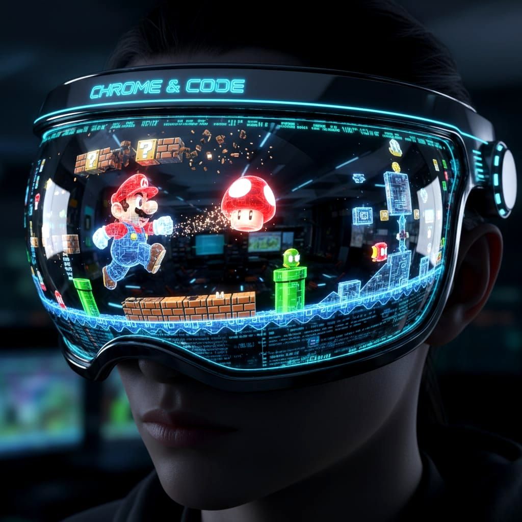 Mario's Endless Leap in Chrome and Code