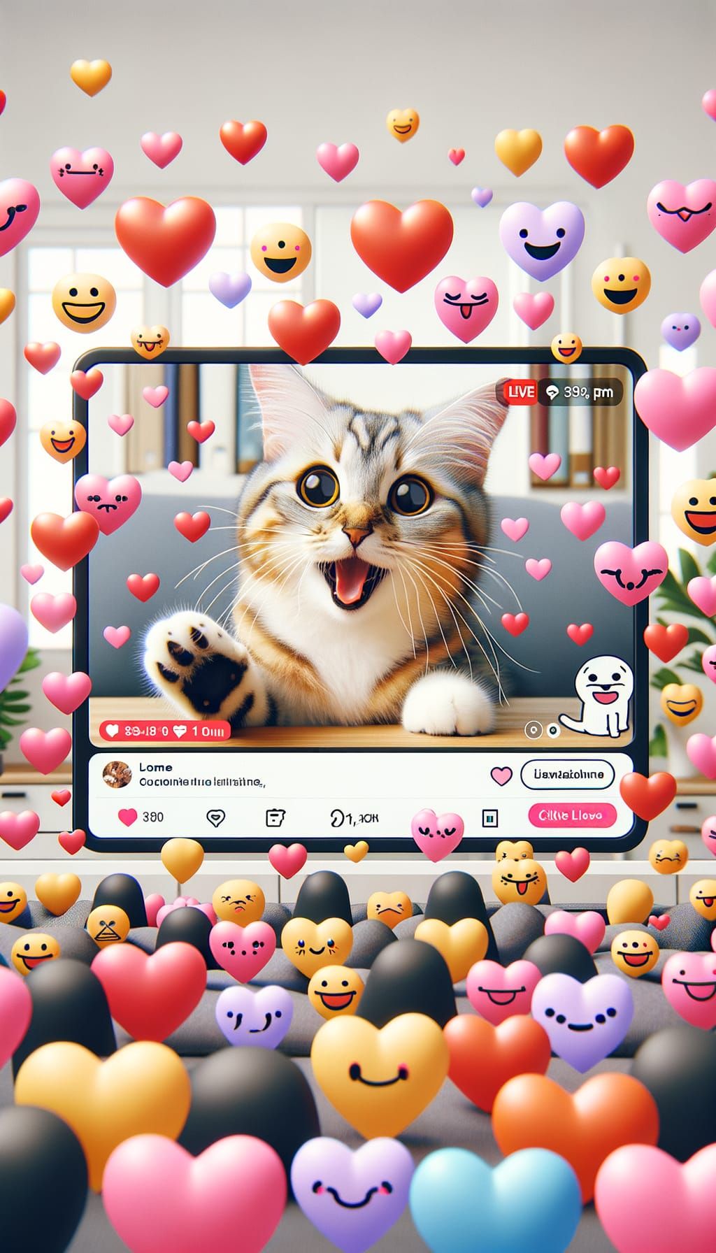 Cat Influencer Live Streaming Lifestyle Advice