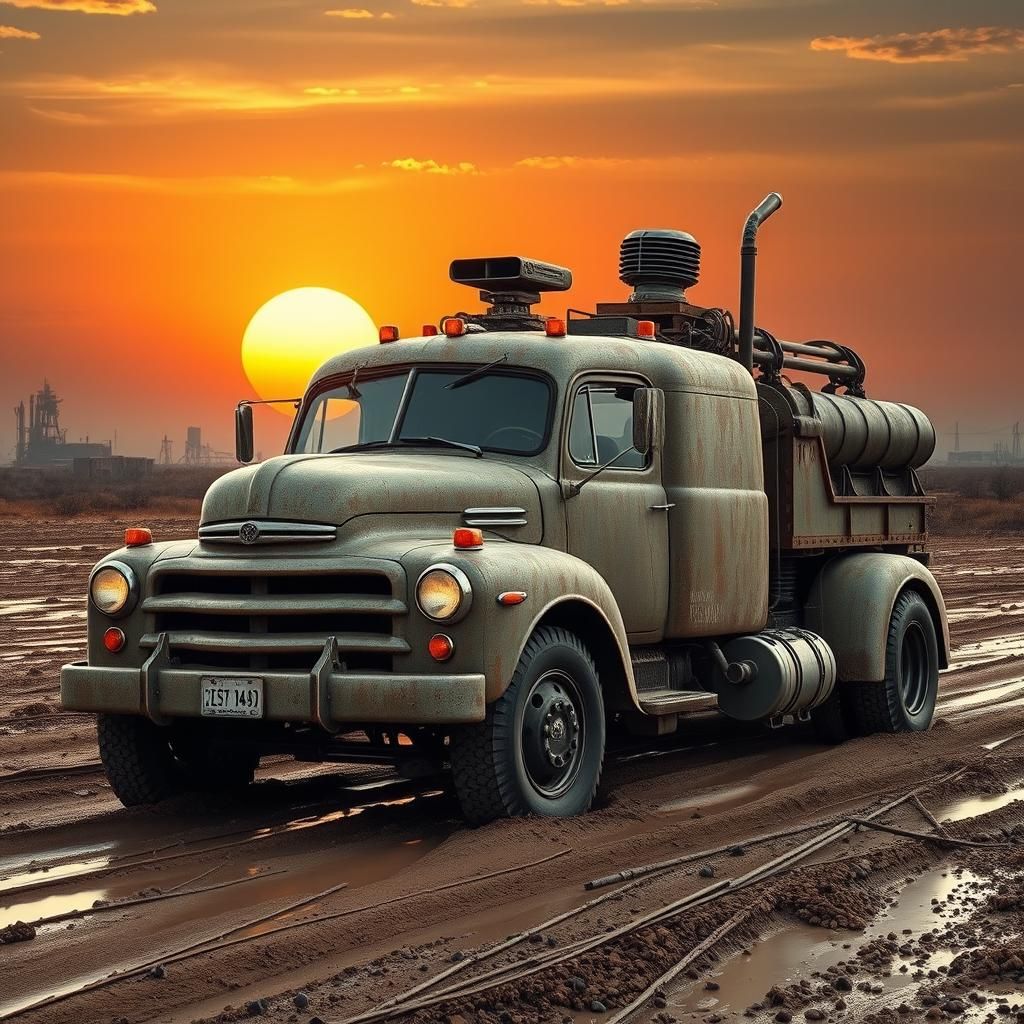 1940’s Antique disheveled rat rod-ish retro future conveyor ...