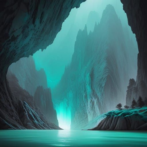 Surreal Marble Caves of Chile in Dreamlike Hyperrealism