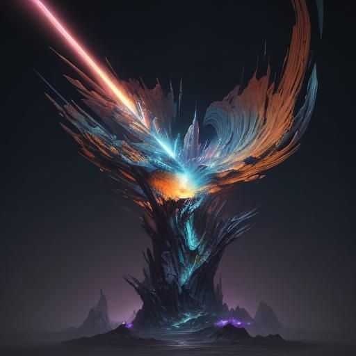 Sword Cutting Through Vortex Portal, Concept Art