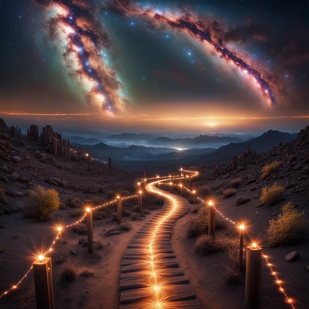 Heavenly Trail to the Universe: Hyperrealistic Vision