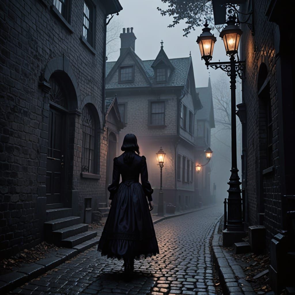 Wednesday Addams Strolls Through a Haunting Victorian Landsc...