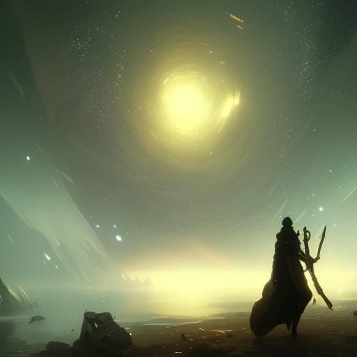 Ethereal Dark Fantasy Realm Illustrated in Volumetric 8K Art