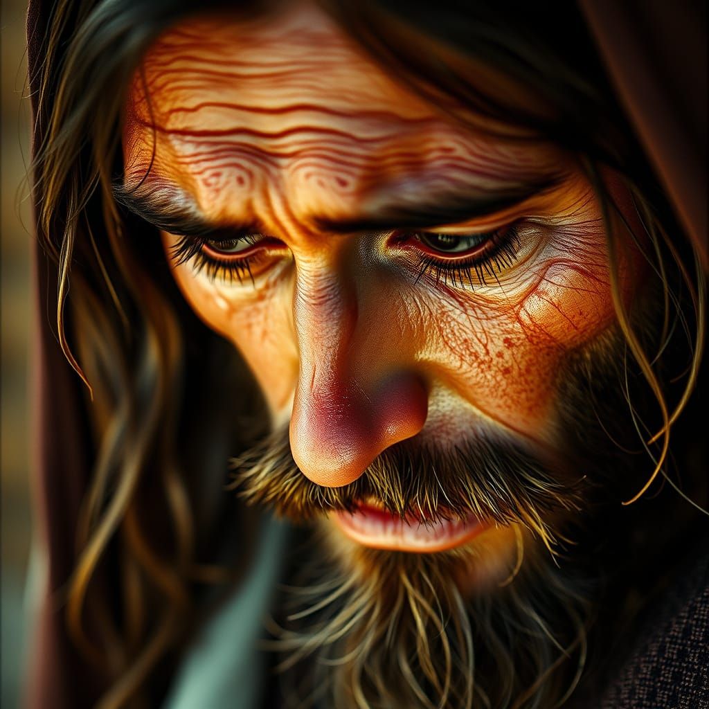 A Humble Jewish Man's Poignant Moment of Sorrow