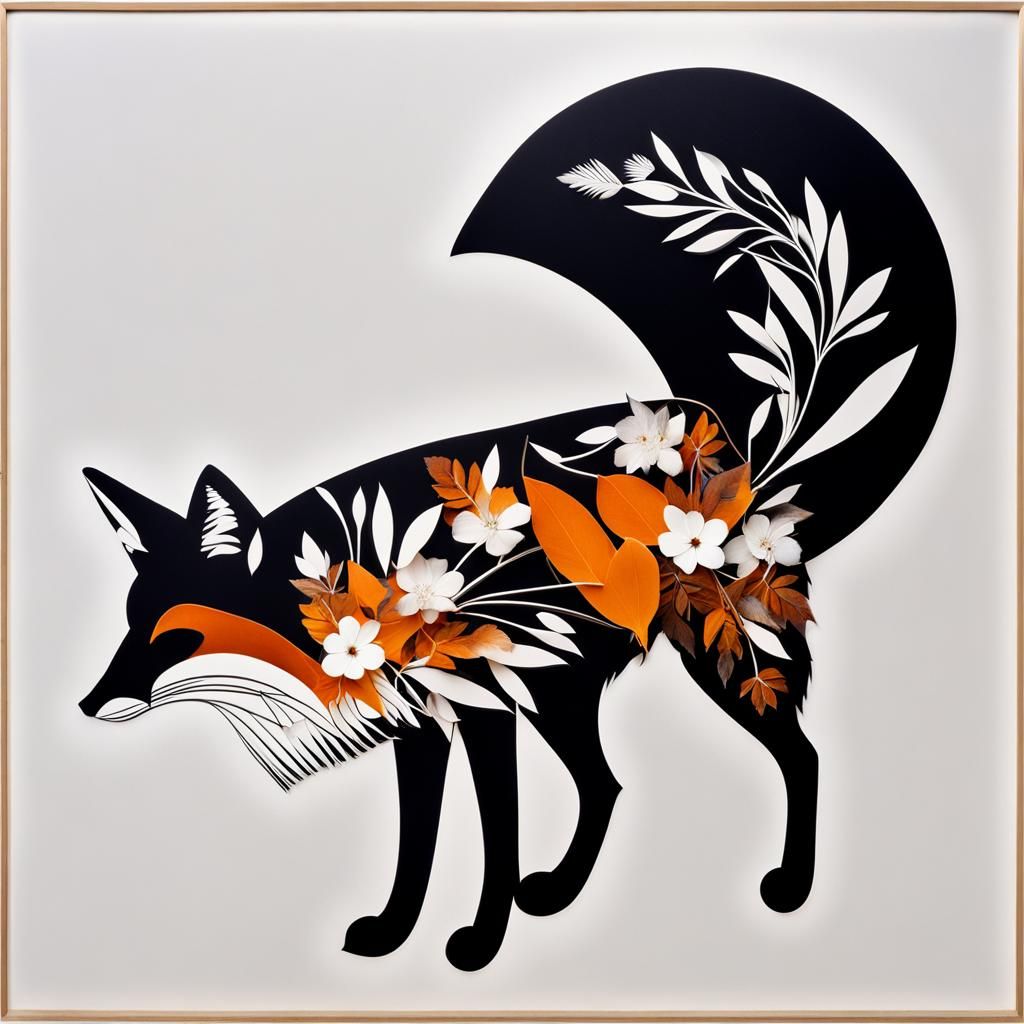 Fox Photogram in the Style of Man Ray