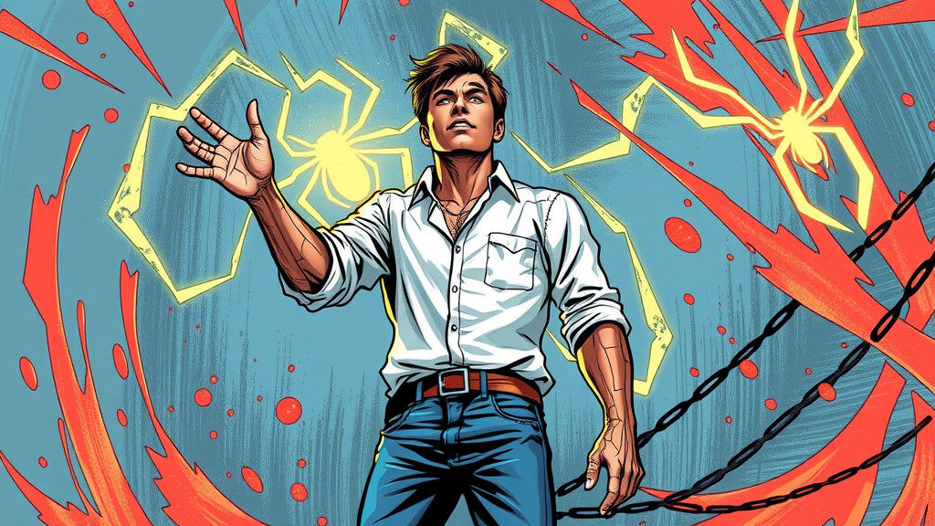 Radioactive Spider Bite: A Classic Comic Book Scene