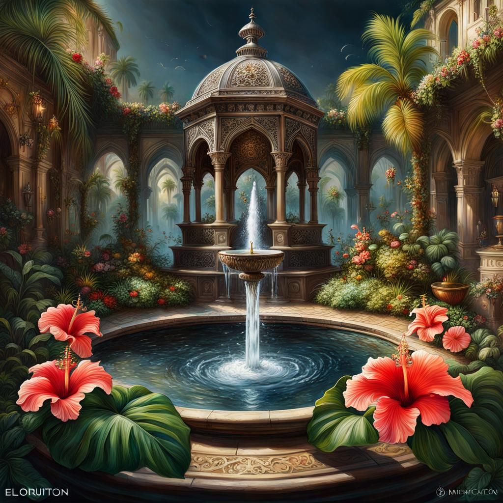 Fountain of water