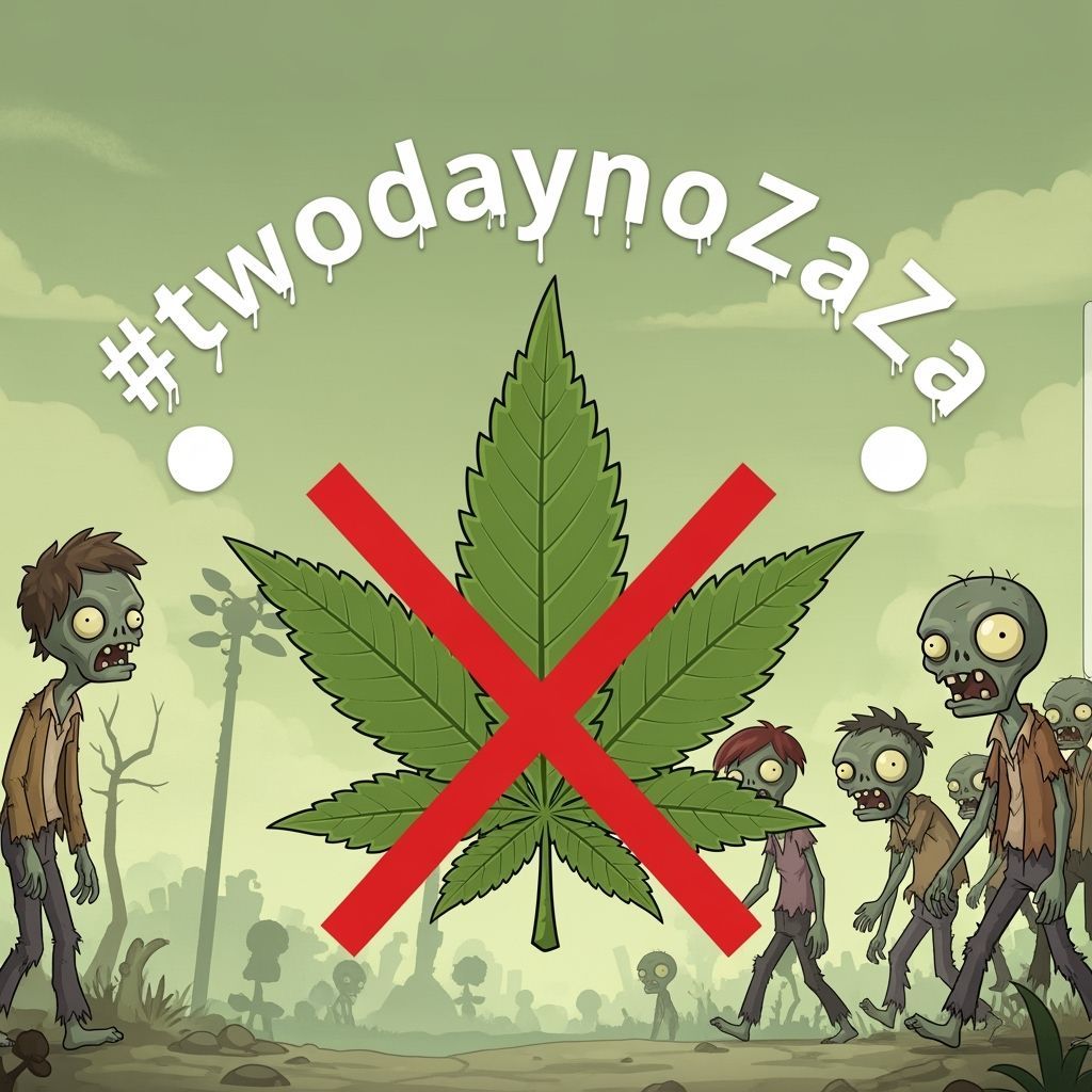 Cartoon Zombie Apocalypse with Plants vs Zombies Style