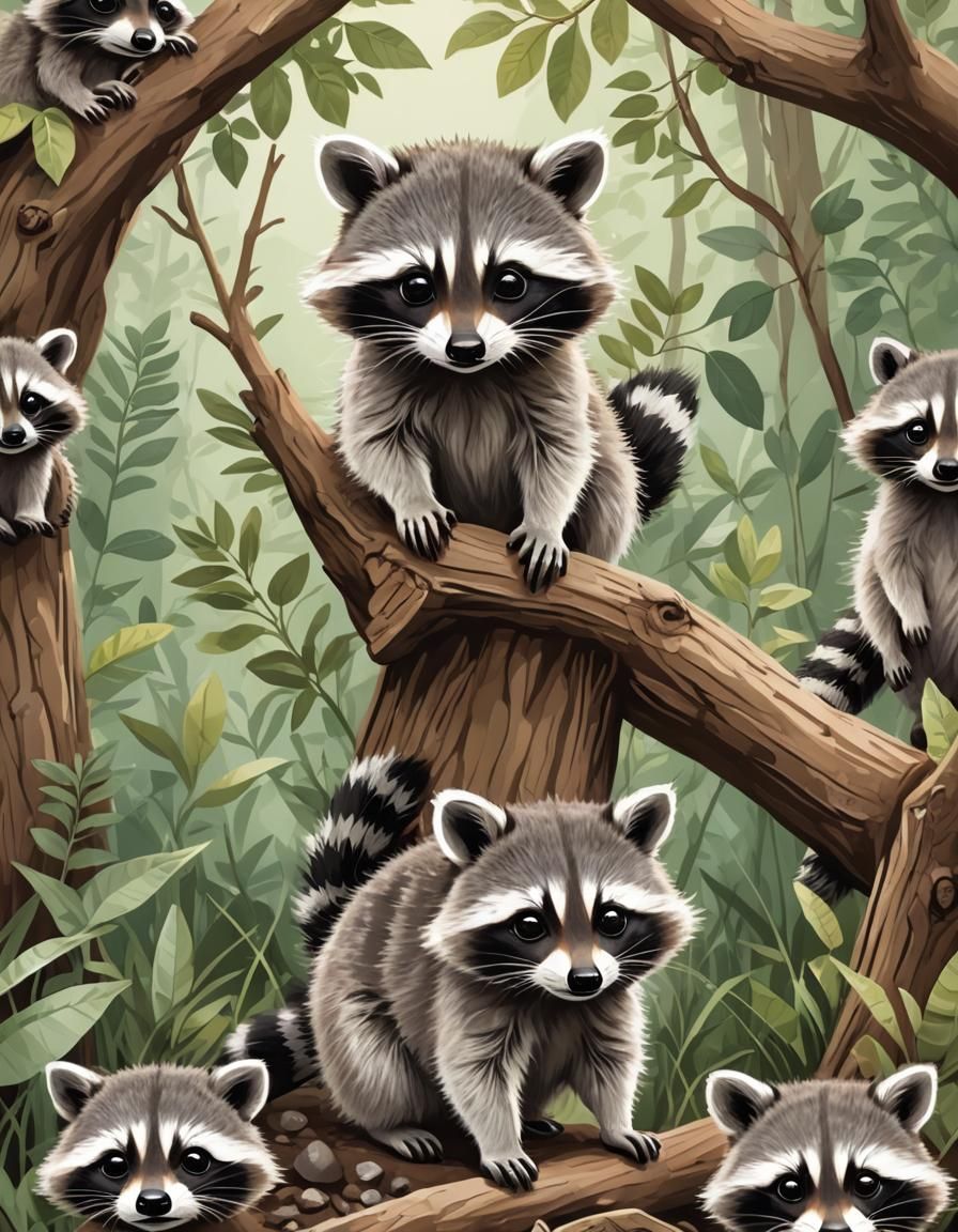 Adorable Animal Baby - Raccoon