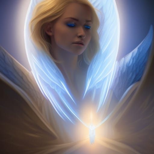 Angelic Portrait in Hyperdetailed Style