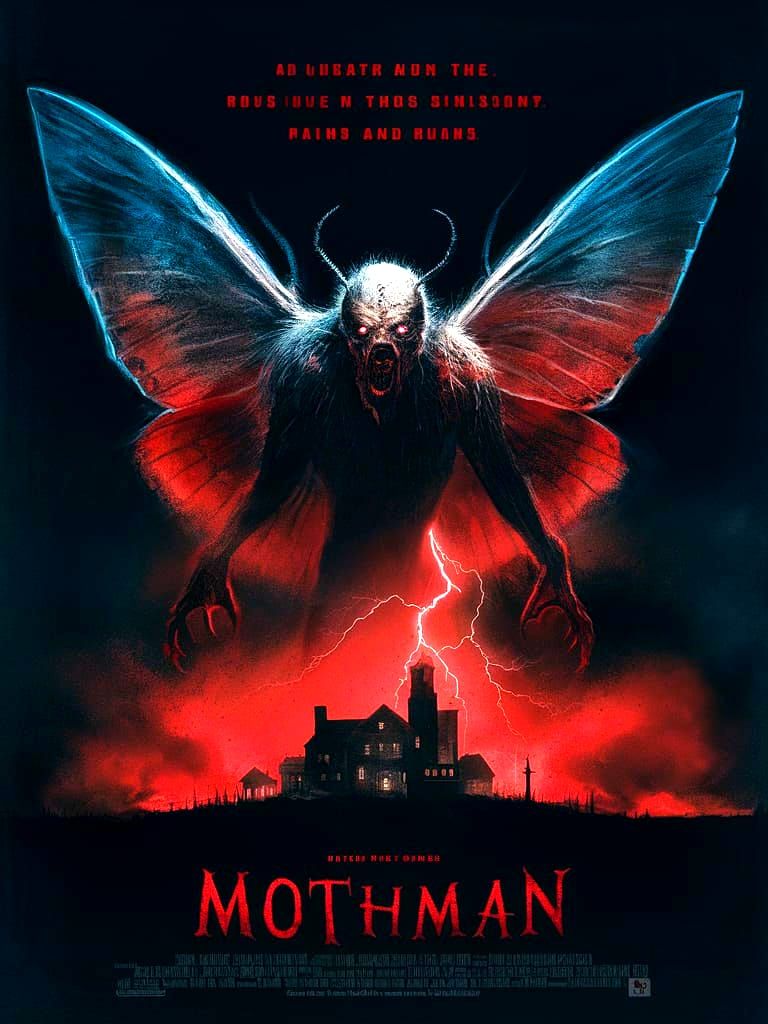 Terrifying Mothman Horror Movie Poster