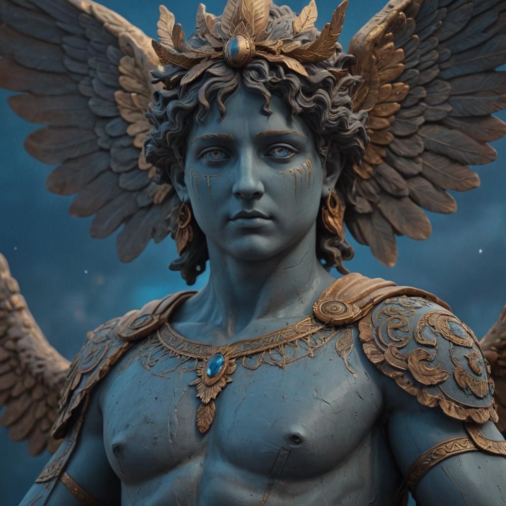 Dreamlike Hypnos Statue Matte Painting