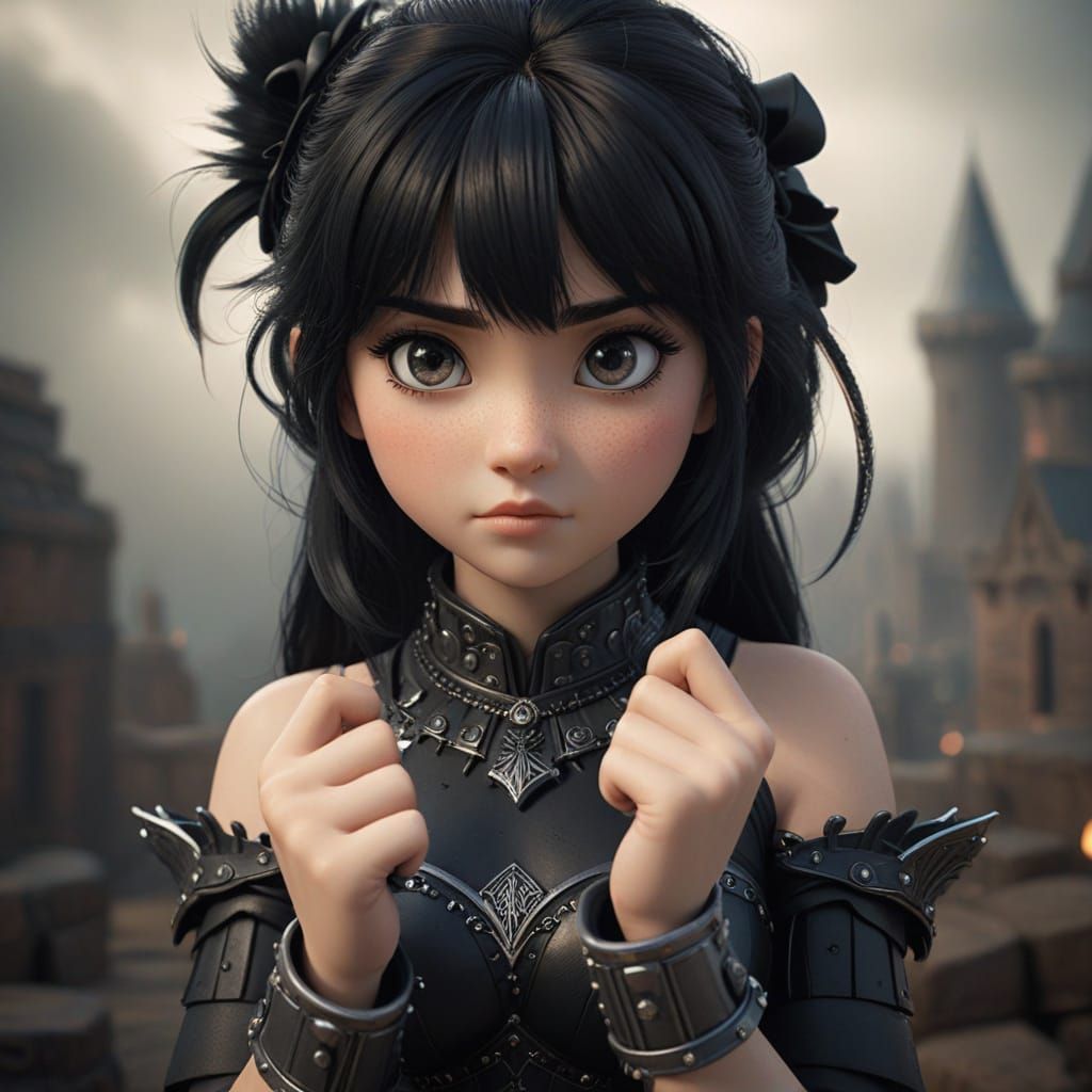 Gothic Warrior in Battle Readiness