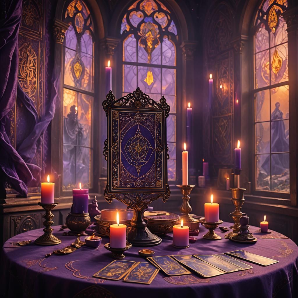 Mystical Tarot Card Reading in Unreal Engine 5 Style