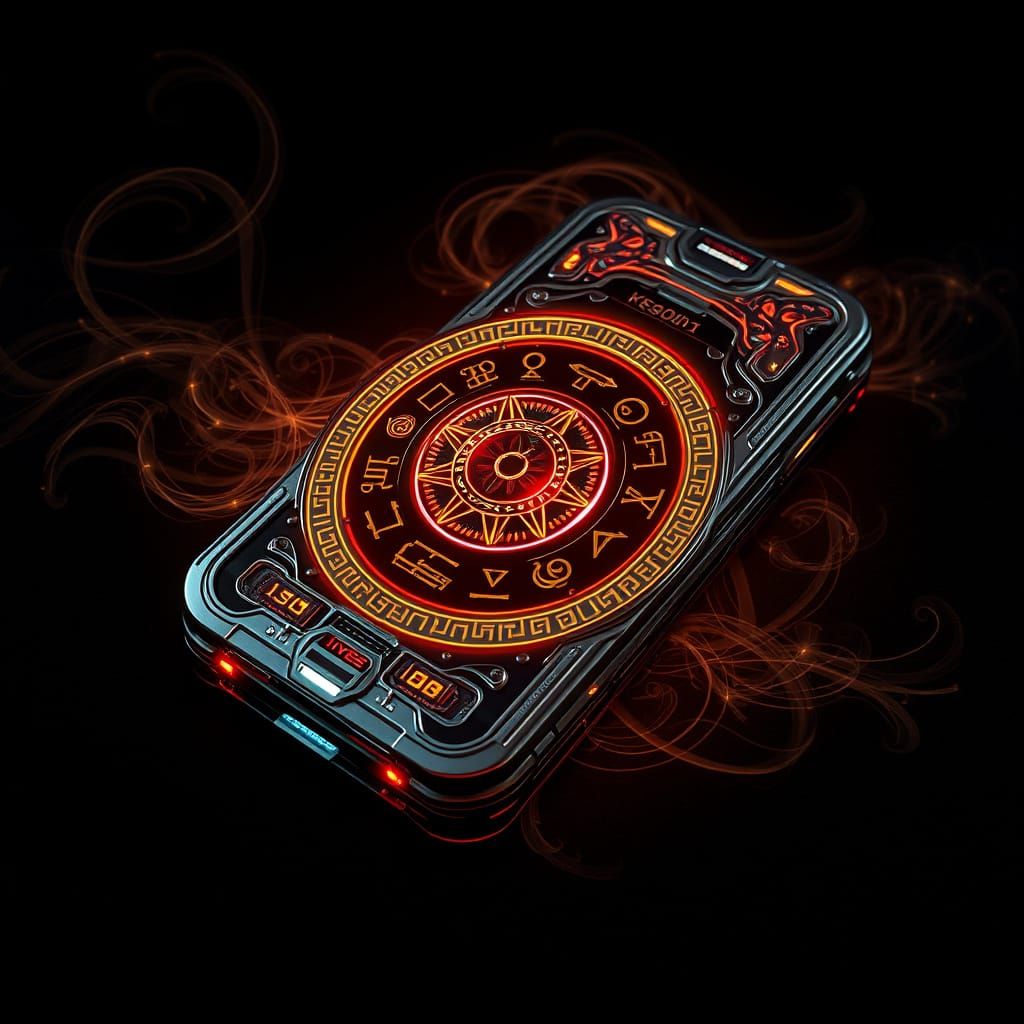 Mysterious, High-Tech Alien Communicator in Metallic Finish