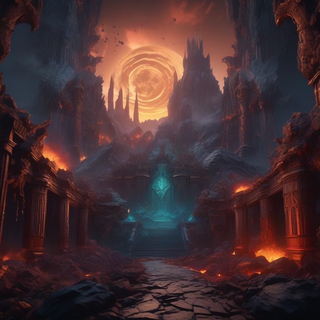 Hades Realm: Detailed Matte Painting in Unreal Engine