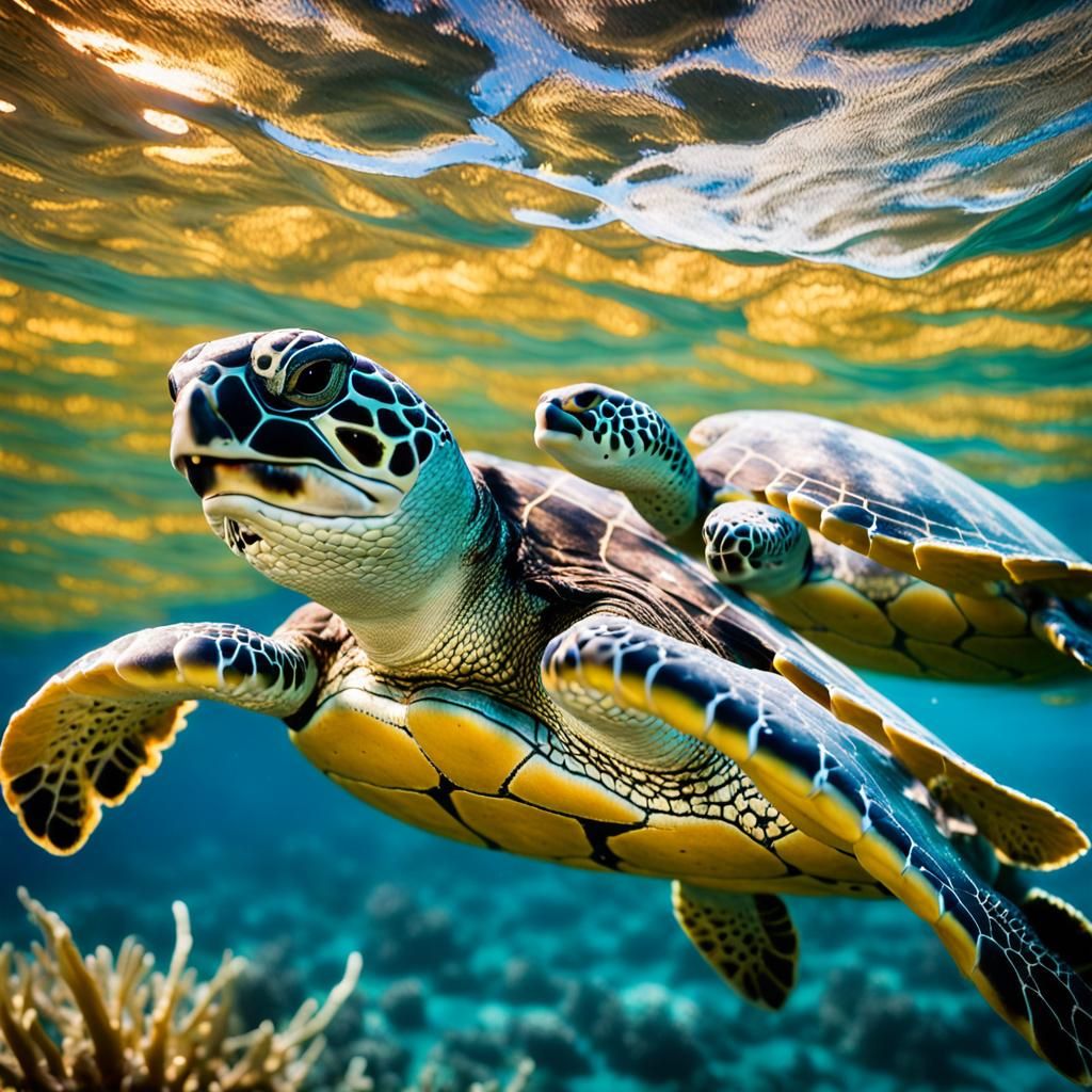 Sea Turtles in Tropical Waters: Wildlife Photography