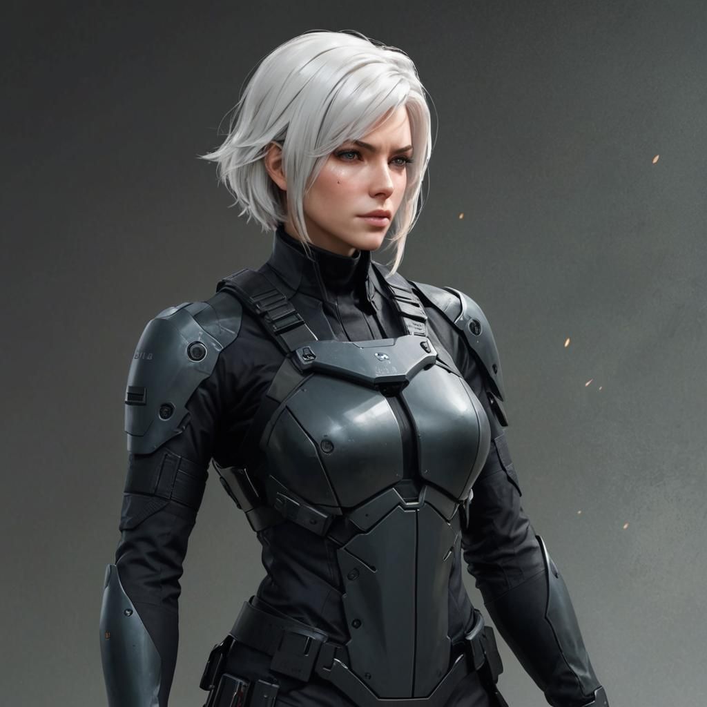Female Spy in Tactical Suit: Hyperdetailed Portrait