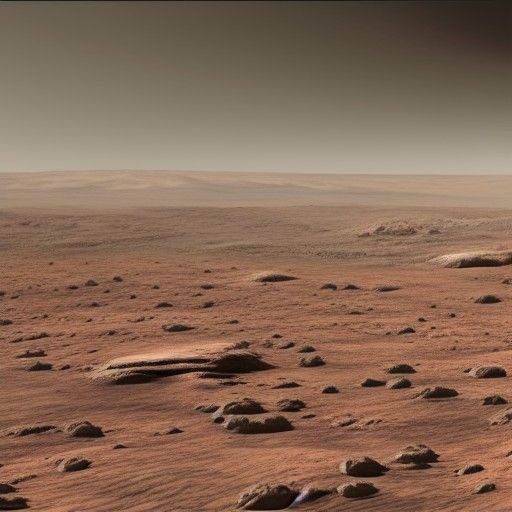 Dr. Manhattan on Mars in Matte Painting Style