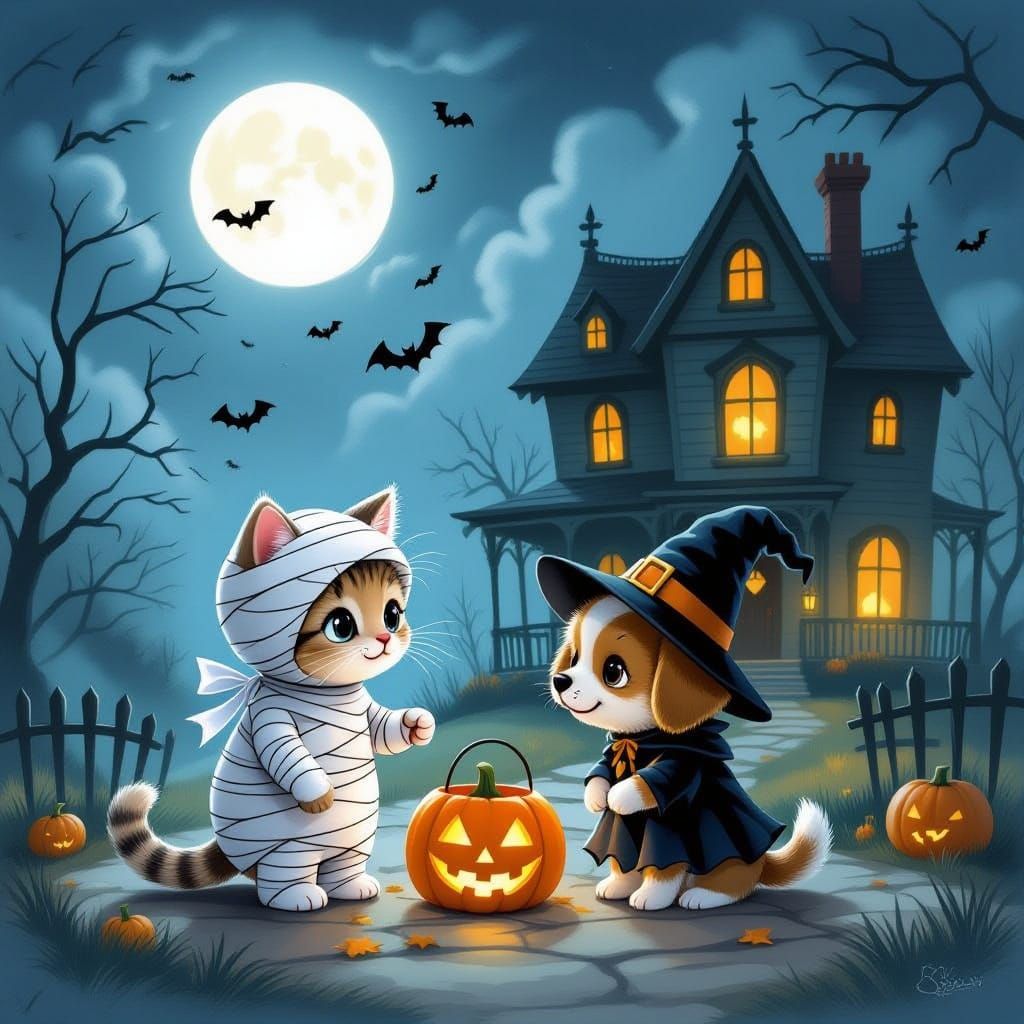 Let's trick-or-treat together 🐾 🐾 🎃