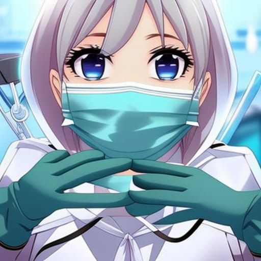 Anime Style Female Dentist in Surgery