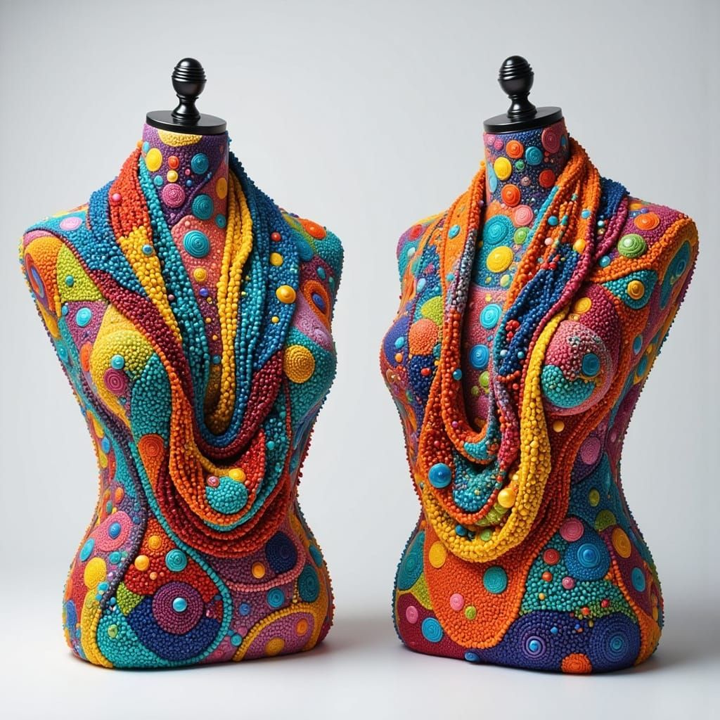 Beaded mannequins