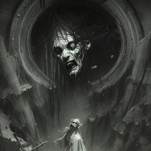 Nightmarish Vision in a Dark Romantic Style