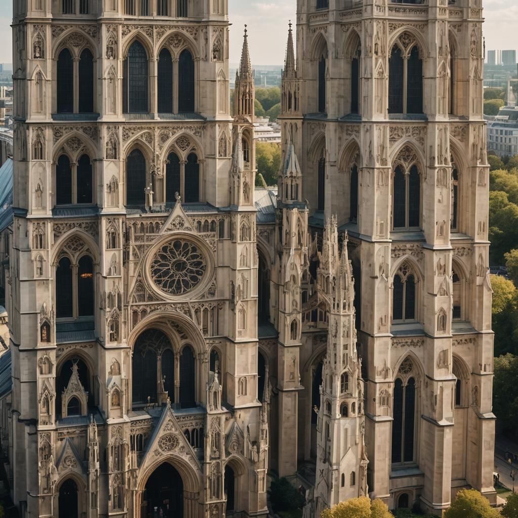 London Cathedral: Neo-Gothic Architecture with Bell Towers