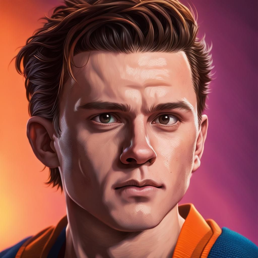 Hyperrealistic Spiked Hair Character Concept Art