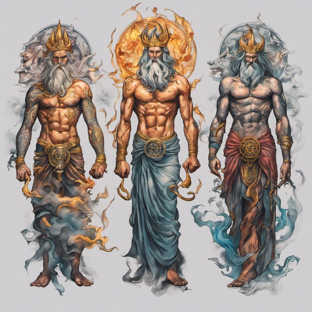 Zeus Hades and Poseidon