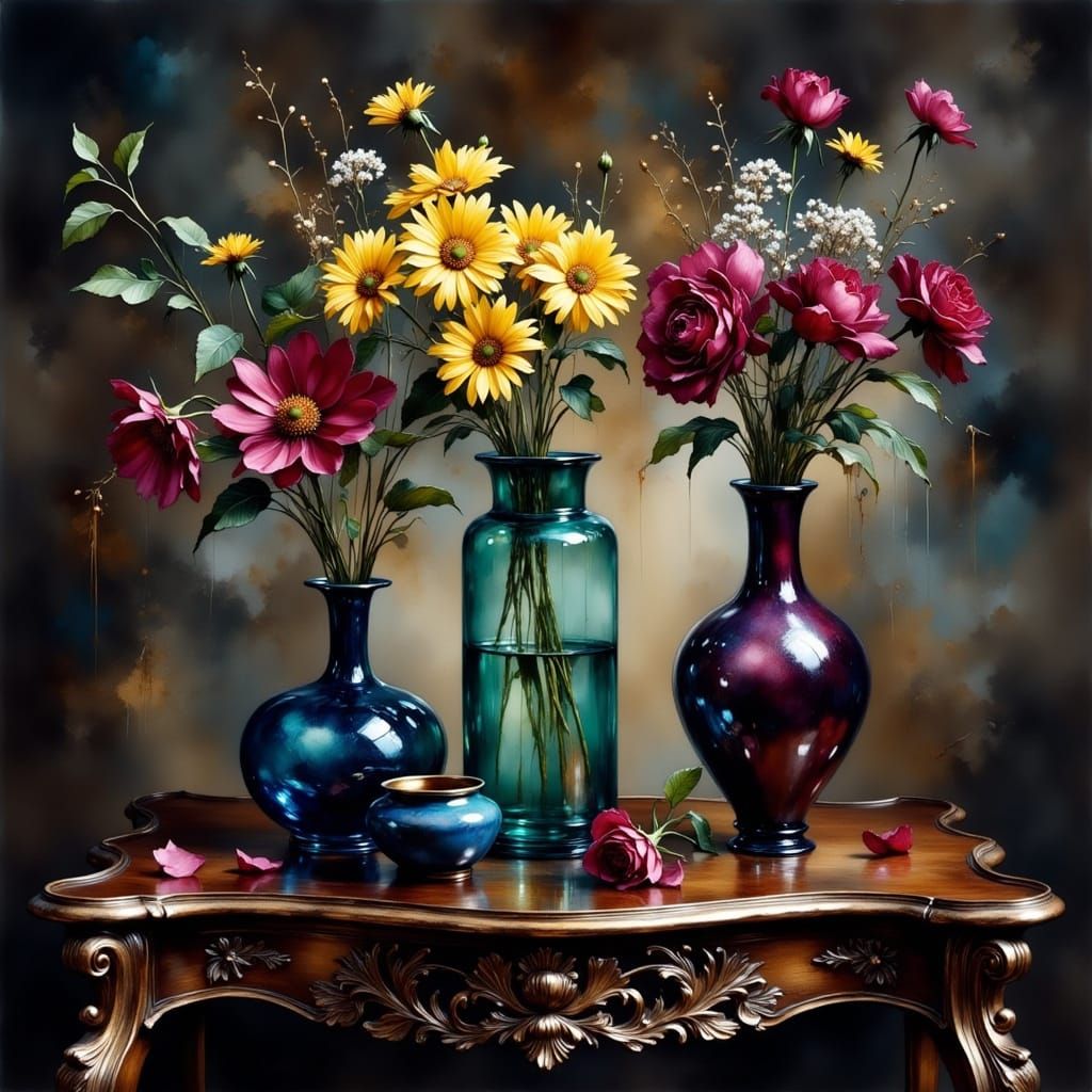 Floral Still Life in the Style of Old Masters