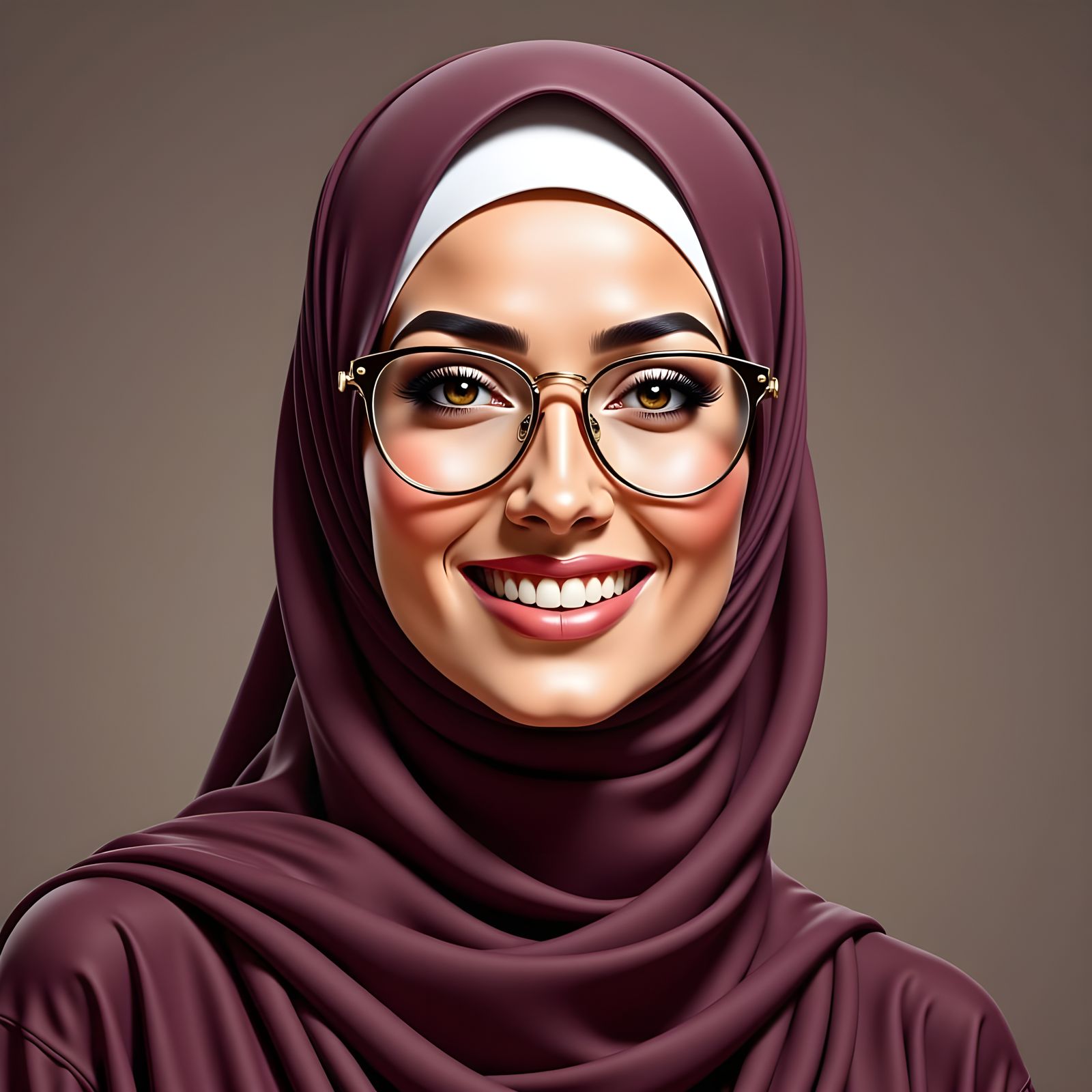 Surreal Hijabi Woman in Floral Landscape