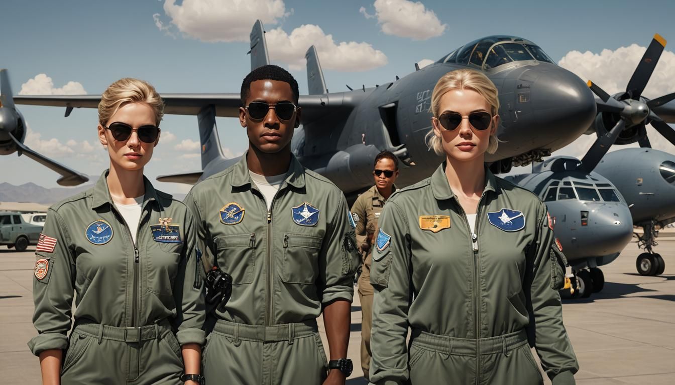 US Air Force Pilots in Hyperrealistic Concept Art