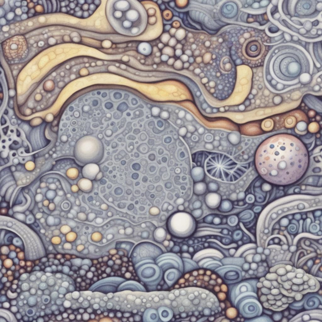 Electron Microscope: Macroscopic Cellular Doodle Art