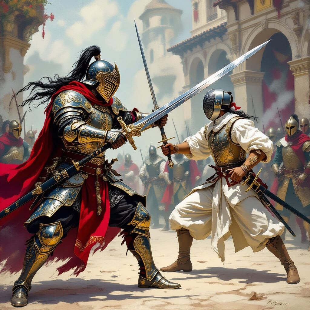 Swordsman Duel in a Fantasy World