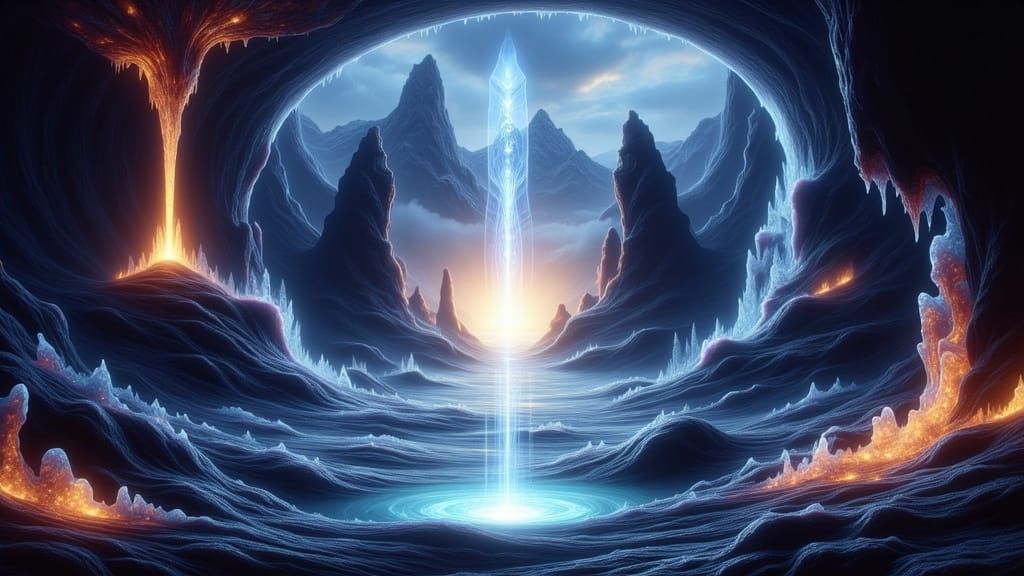 Surreal Hollow Earth Landscapes in a Futuristic Aesthetic