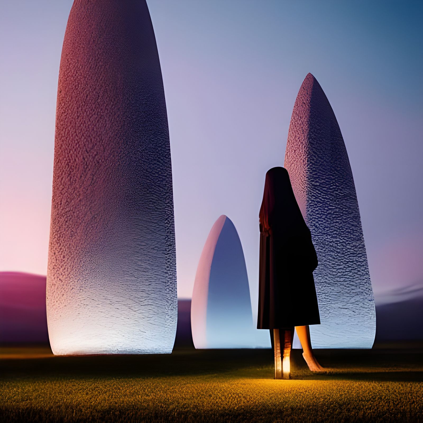 The Morning Star Shines upon Brancusi Stone Sculptures