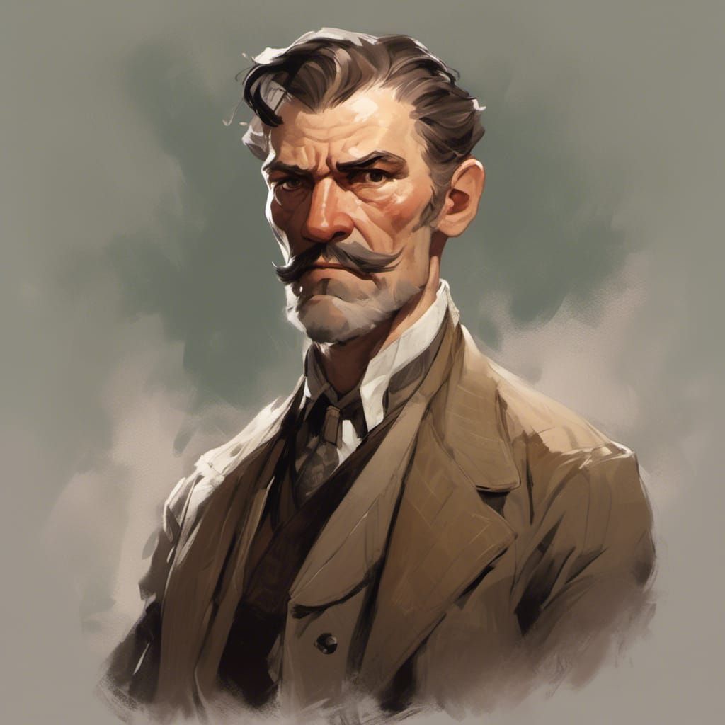 Call of Cthulhu Character Portrait in Gaming Art Style