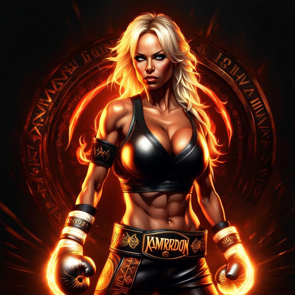 Pamela Anderson Pro Boxer 1990s Concept