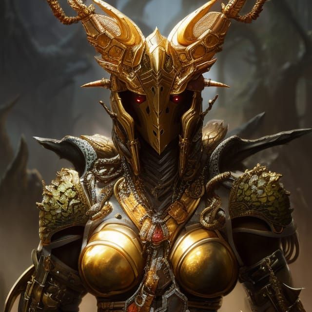 Woman in Scorpion Armor Fantasy Concept Art