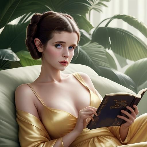 Princess Leia Portrait with Silk Pajamas