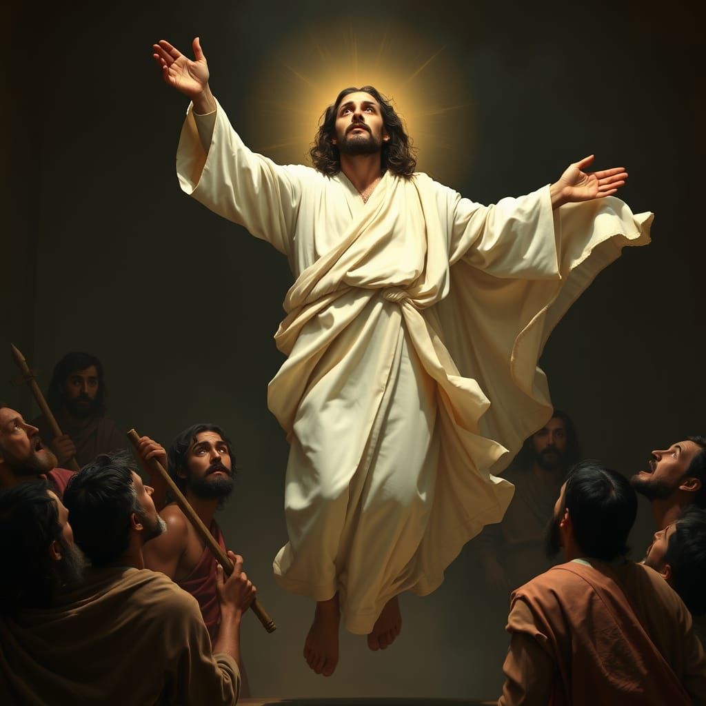 Jesus' Ascension in Baroque Style