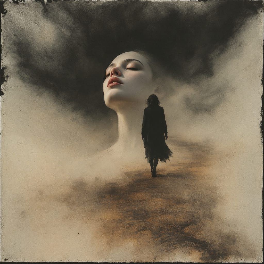 Ethereal Gothic Watercolor Fusion